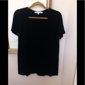 Leslie Fermat Black Cotton Tee